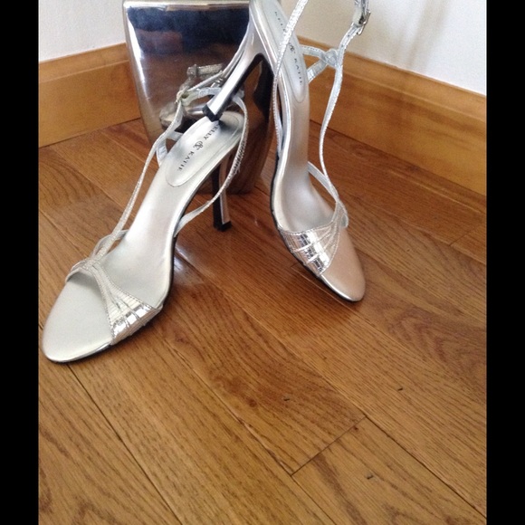 4" inch Formal silver sexy sandal.