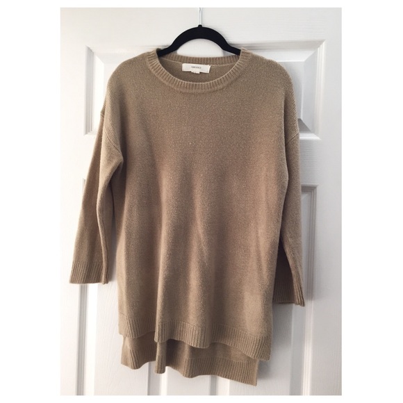 Hi-Lo knit sweater - tan - Picture 2 of 2