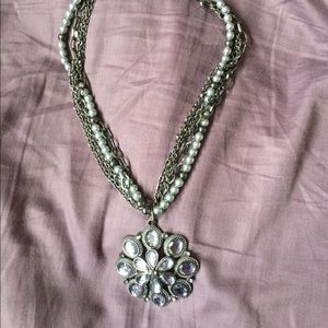 Silver statement necklace