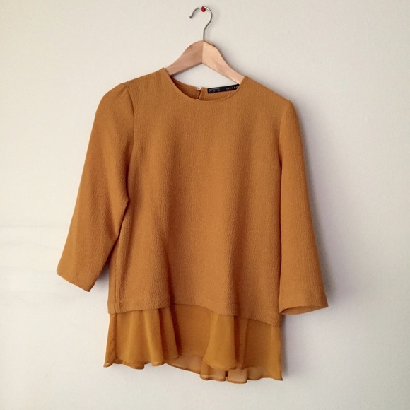 Zara Tops - [Zara]marigold top