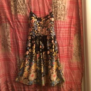 Cute Flower Sundress with Bow Tie Back