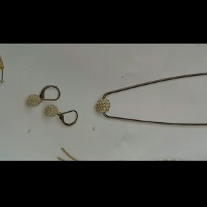 Lia sophia gold glitter ball necklace