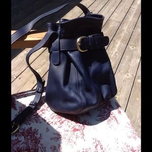 Coach small navy blue bag