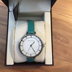 Turquoise Leather Strap Anne Klein Watch