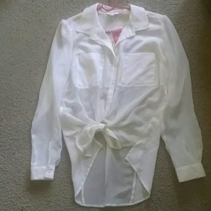 Candie's white button down top