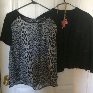 Animal print blouse