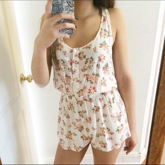 Floral Crotchet Romper