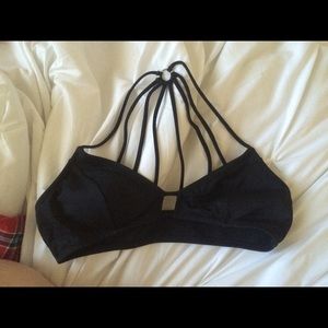 LA Hearts black swim top