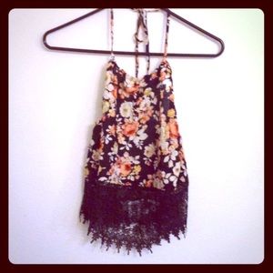 Stunning floral LA Hearts halter top