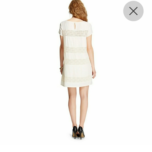 Hold / Nwot Crepe Shift Dress with Lace - Picture 2 of 4