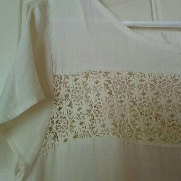 Hold / Nwot Crepe Shift Dress with Lace - Picture 4 of 4