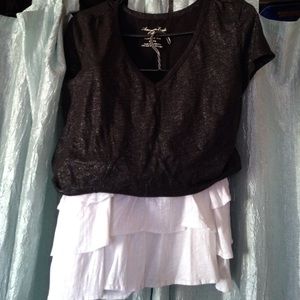 🌷 BLACK SPARKED TOP & SKIRT🌷