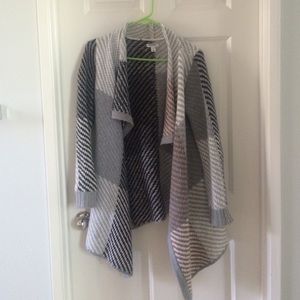 Wool herringbone cardigan