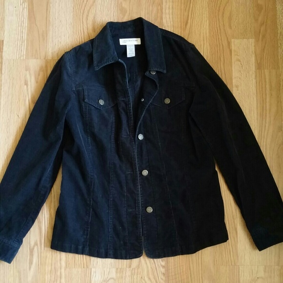 Jones New York Black Corduroy Sport Jacket