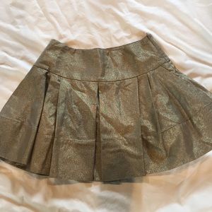 Gold flirty skirt