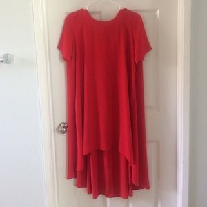 ASOS red a line dress