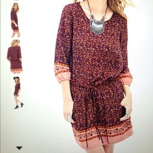 Floral print shift dress