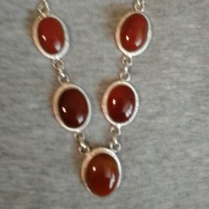 Genuine semi precious gemstone necklace