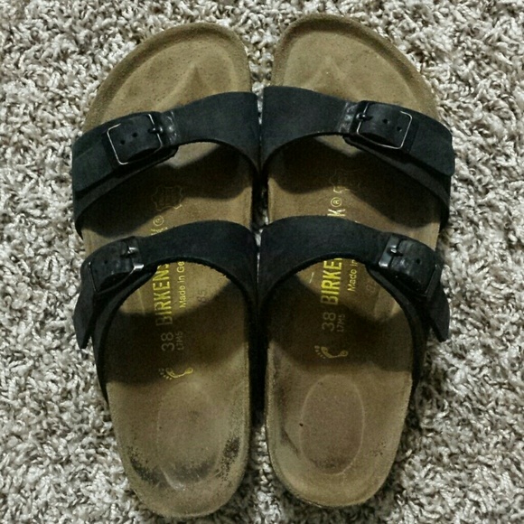 Black Two Strap Birkenstock Sandals