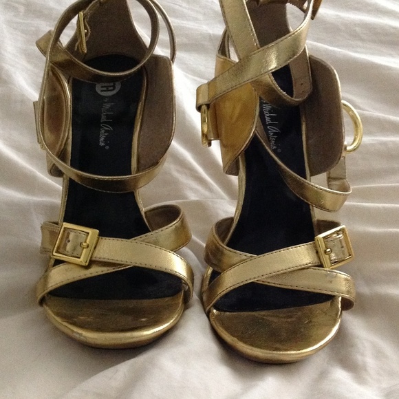 Gold Strappy Sandals