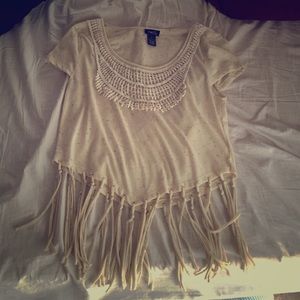 Tan hipster high shirt