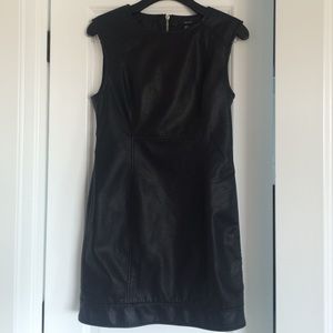 Faux leather dress with silver zipper in the back.