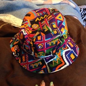 Funky colorful bucket hat
