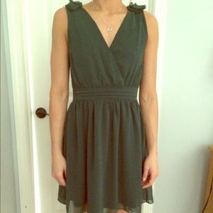 Classy dark green dress