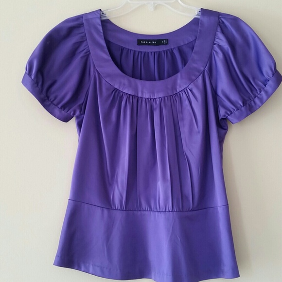 NWOT Limited Royal Purple silky blouse
