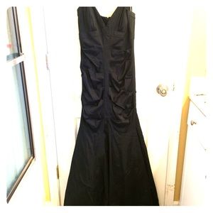 Simple black prom dress