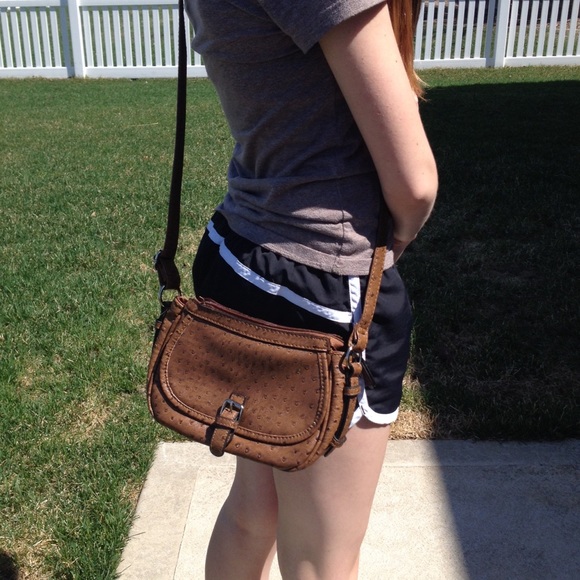 Brown cross body purse