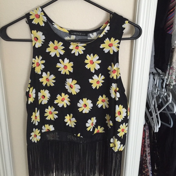 Daisy crop top with fringe