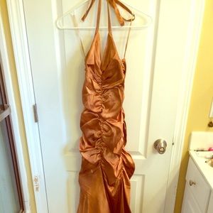 Halter mermaid prom dress