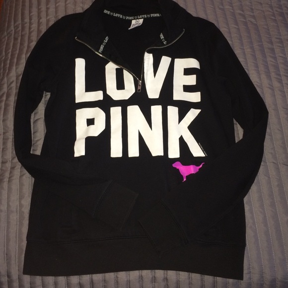 LOVE PINK half zip pullover