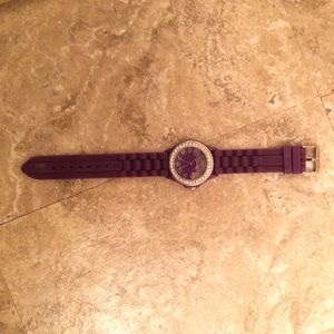 Purple wrist watch