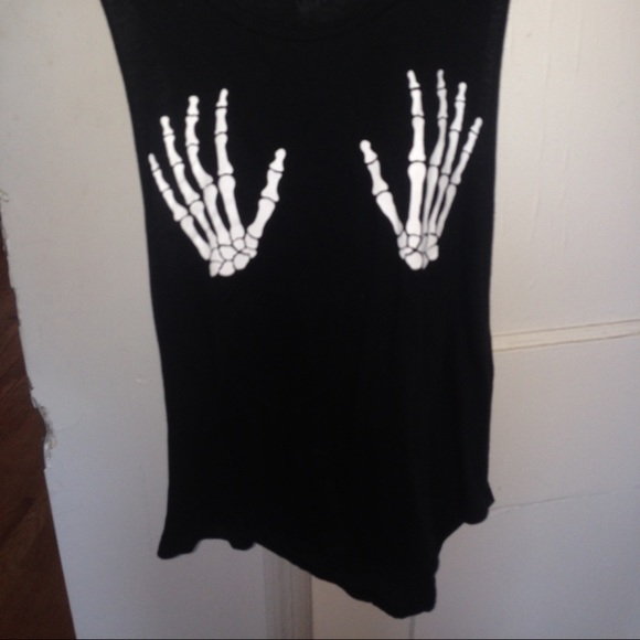 "hands off" tank top
