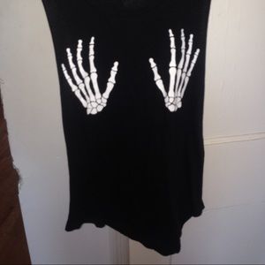 "hands off" tank top