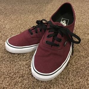 Maroon vans