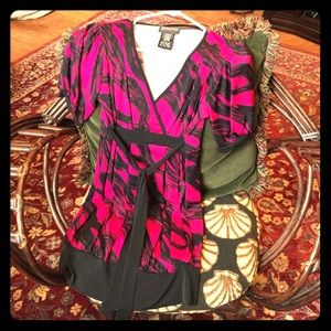 Hot Pink Blouse Size M work apparel