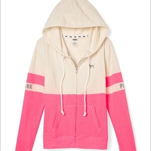 Pink & creme VS zip up