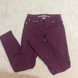 Very soft maroon jeans