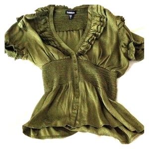 Olive bebe silk top