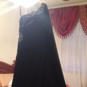 Long black gown