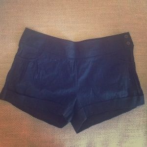 BCBG side zip navy blue shorts