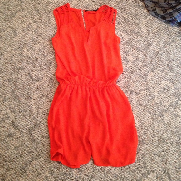 Cute Orange Romper