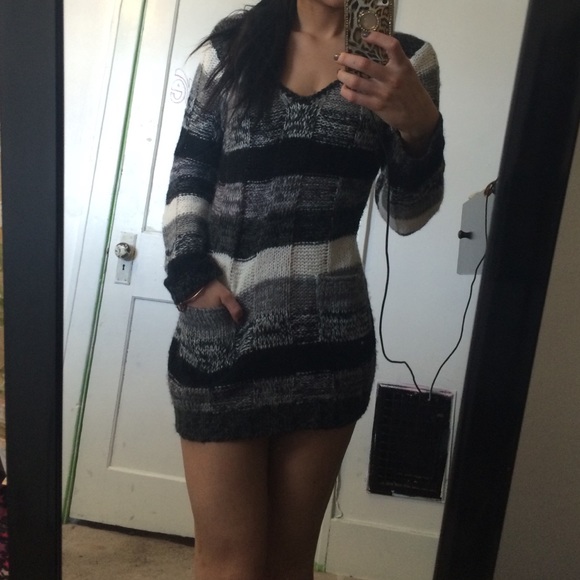 stripped oversized sweater