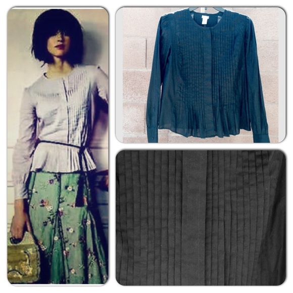 Anthropologie Pleated Blouse