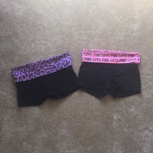 Pink yoga shorts