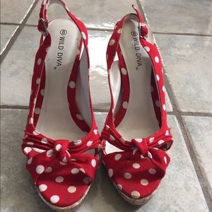 Polka dots perfect heels for the summer time.