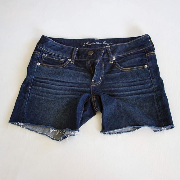 American Eagle Outfitters dark rinse denim shorts